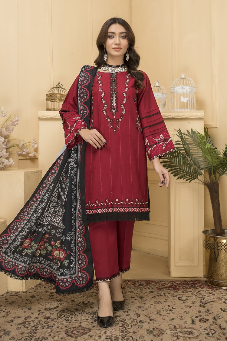 3-PC Stitched Khaddar Suit