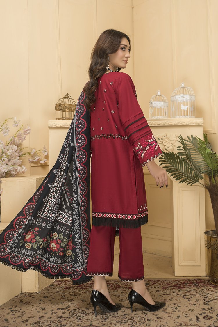 3-PC Stitched Khaddar Suit