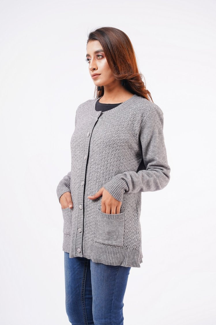 Round Neck Cardigan Sweater