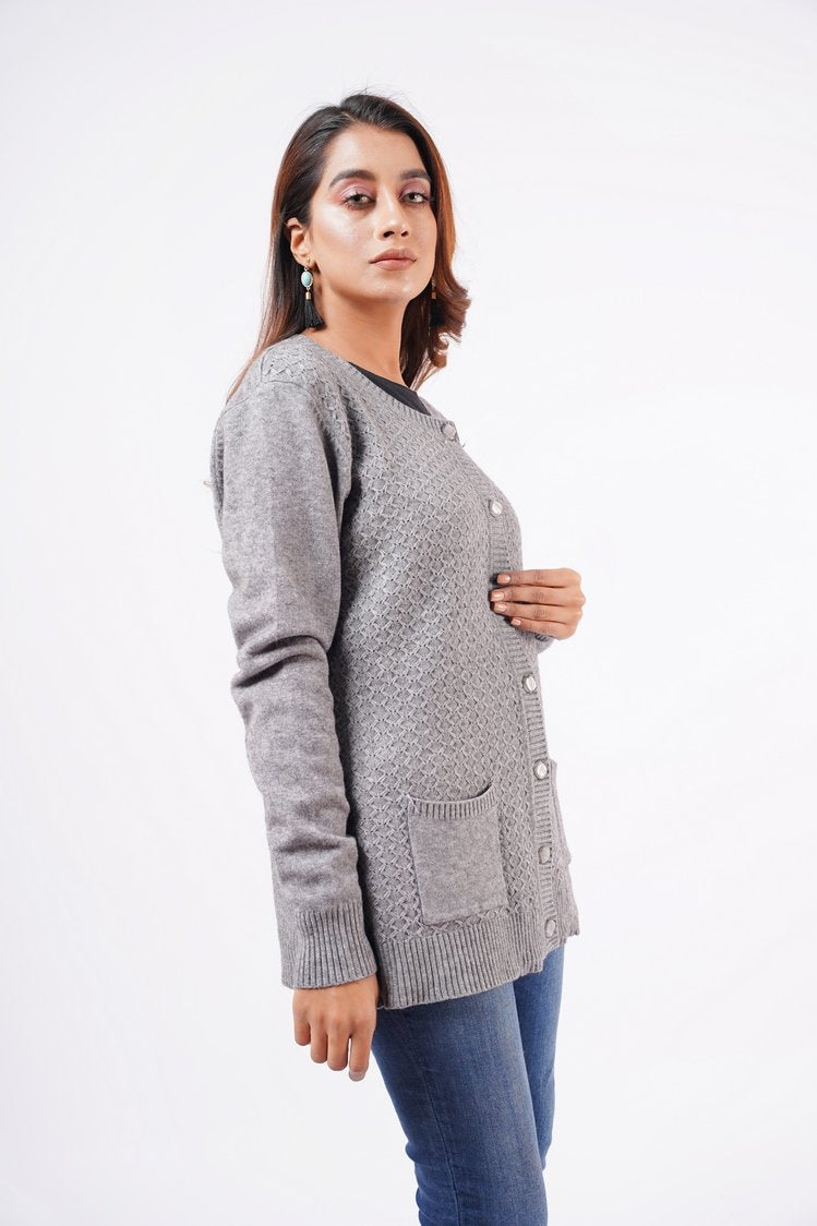 Round Neck Cardigan Sweater