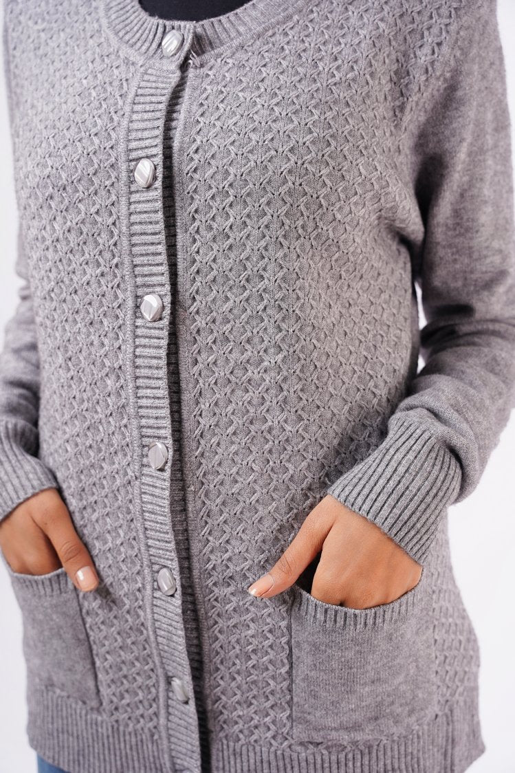 Round Neck Cardigan Sweater