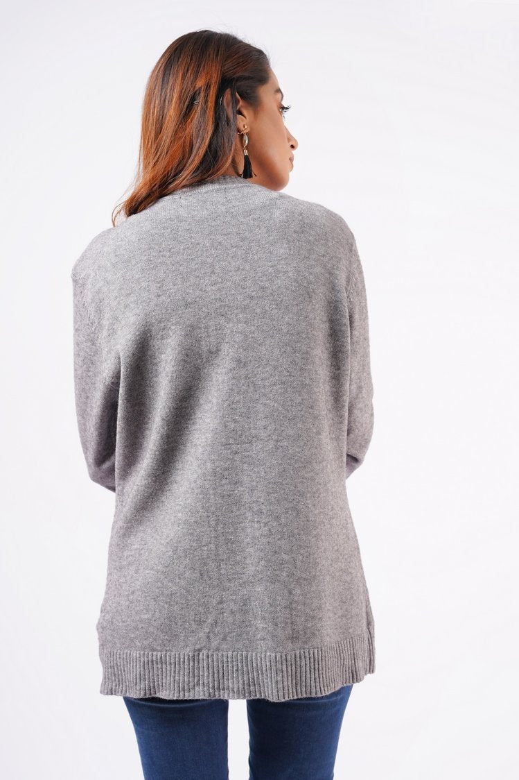 Round Neck Cardigan Sweater