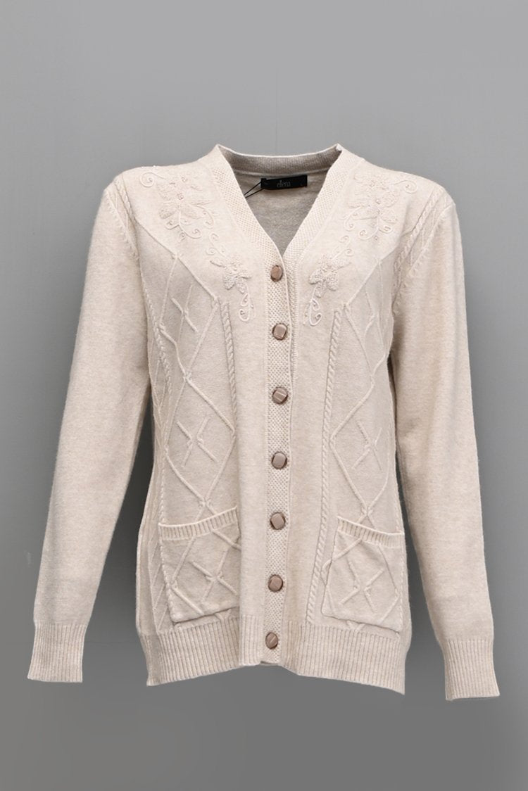 V-Neck Cardigan Sweater