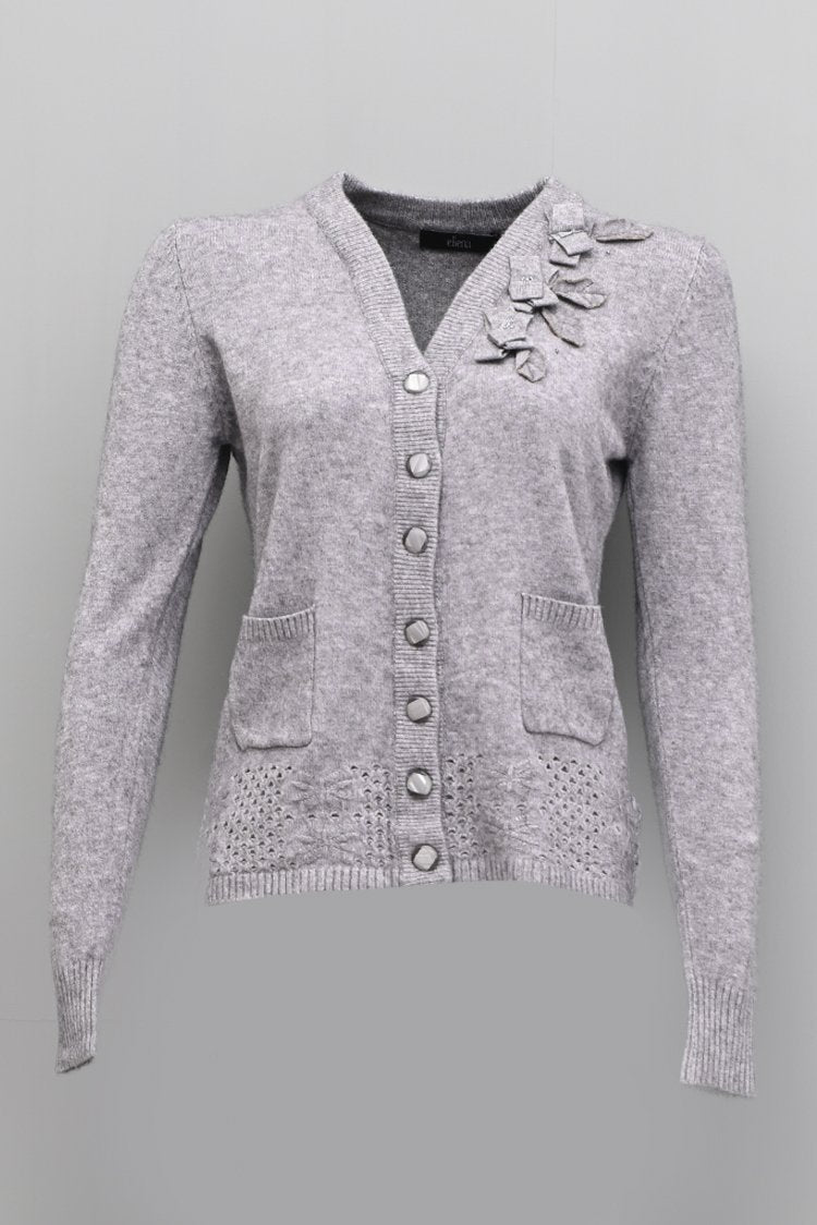 V-Neck Cardigan Sweater