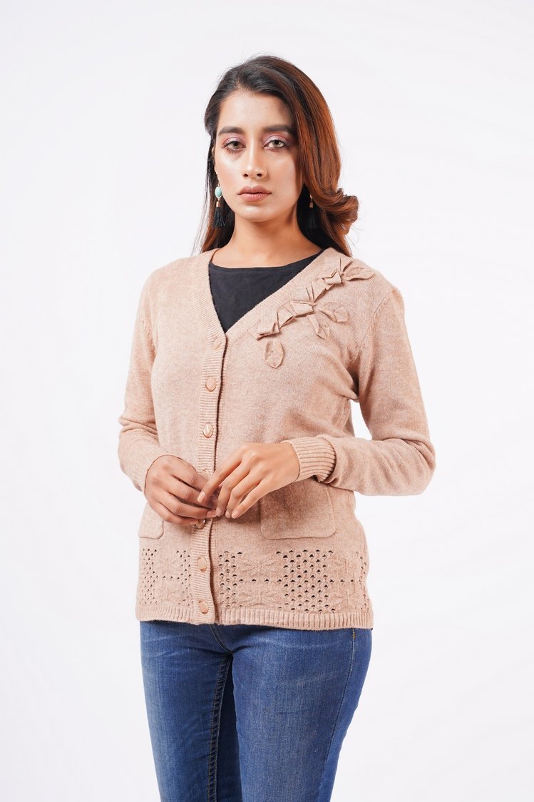 V-Neck Cardigan Sweater