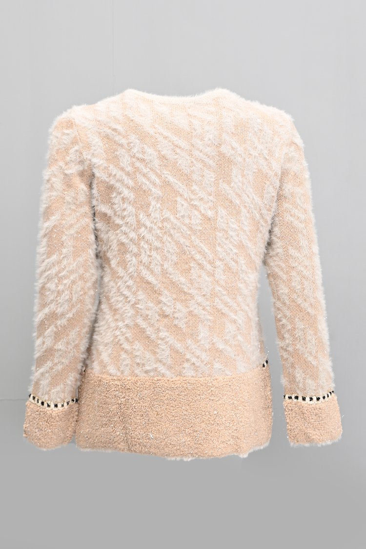 Round Neck Cardigan Sweater