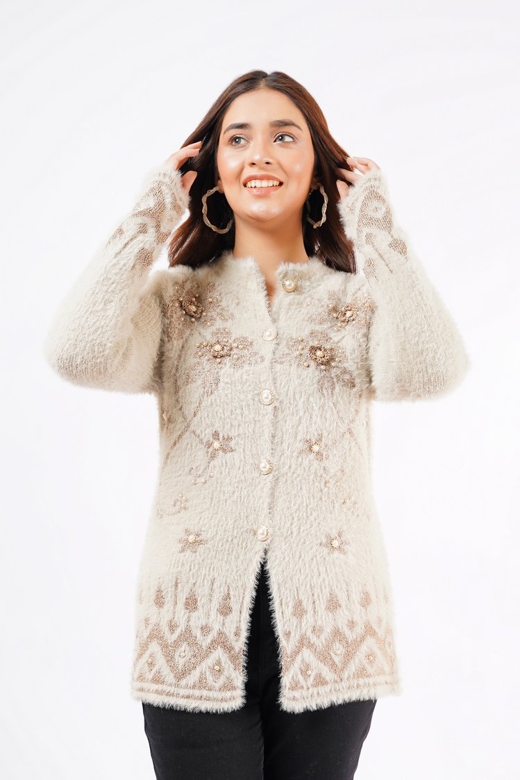 Round Neck Cardigan Sweater