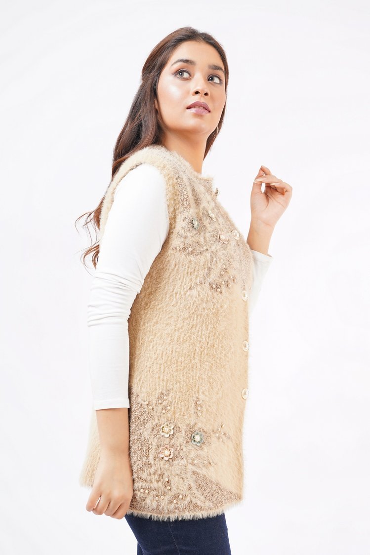 Round Neck Cardigan Sweater