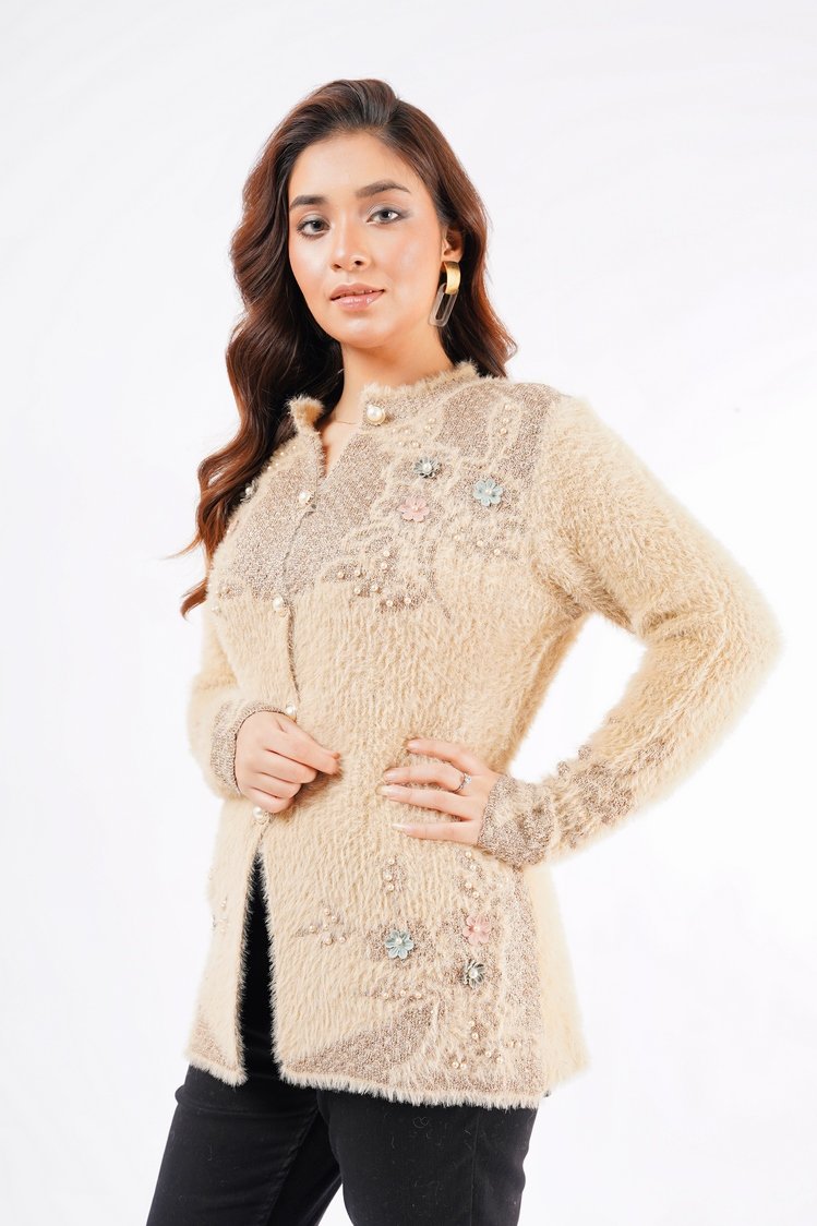 Round Neck Cardigan Sweater