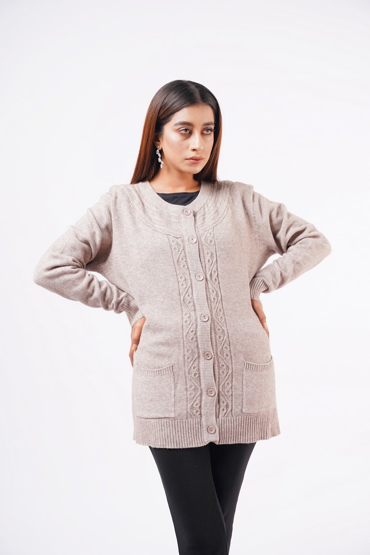 Round Neck Cardigan Sweater