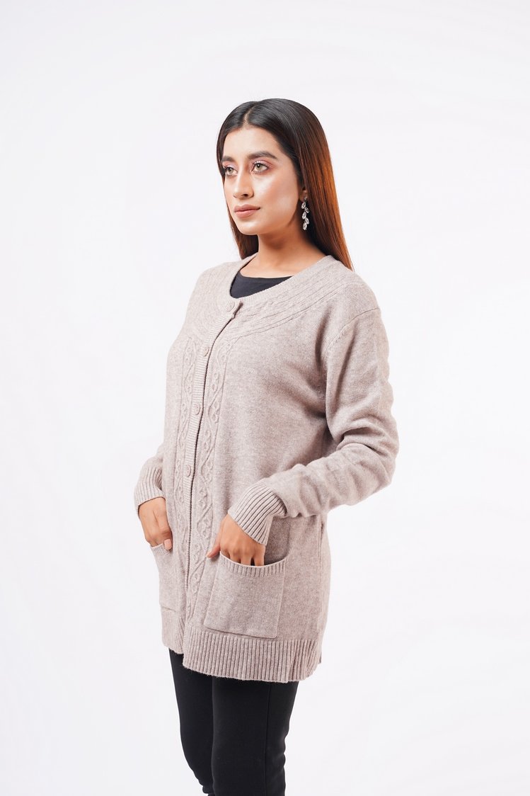 Round Neck Cardigan Sweater