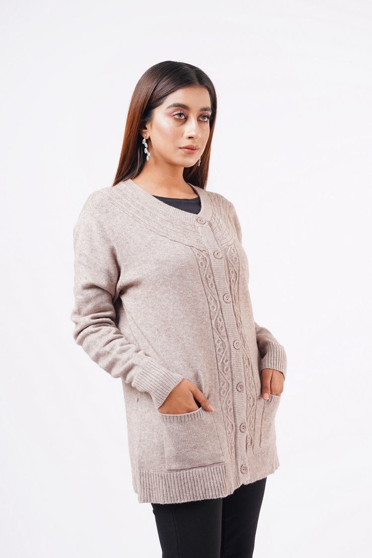 Round Neck Cardigan Sweater