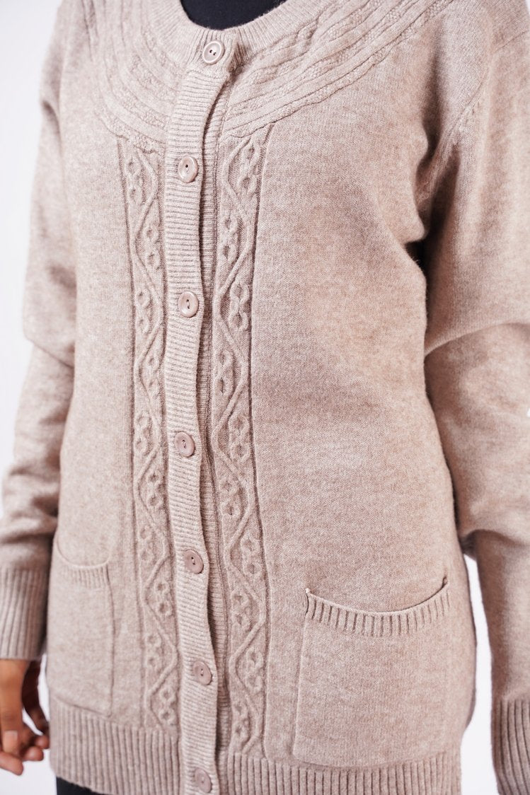 Round Neck Cardigan Sweater