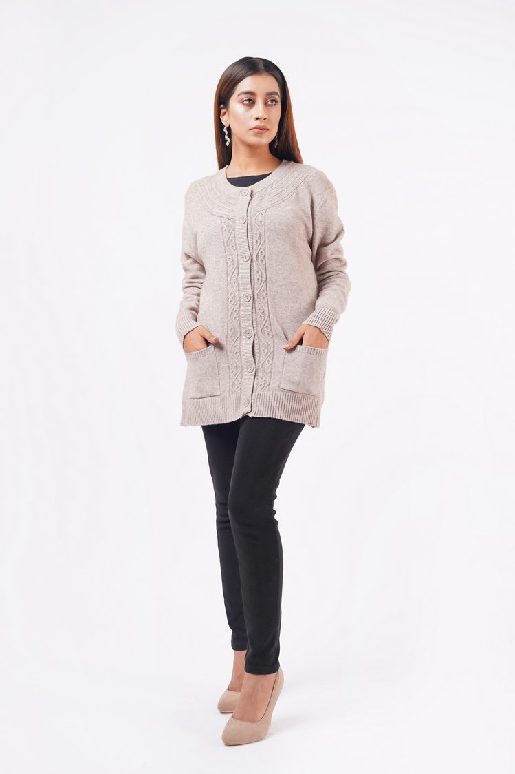 Round Neck Cardigan Sweater