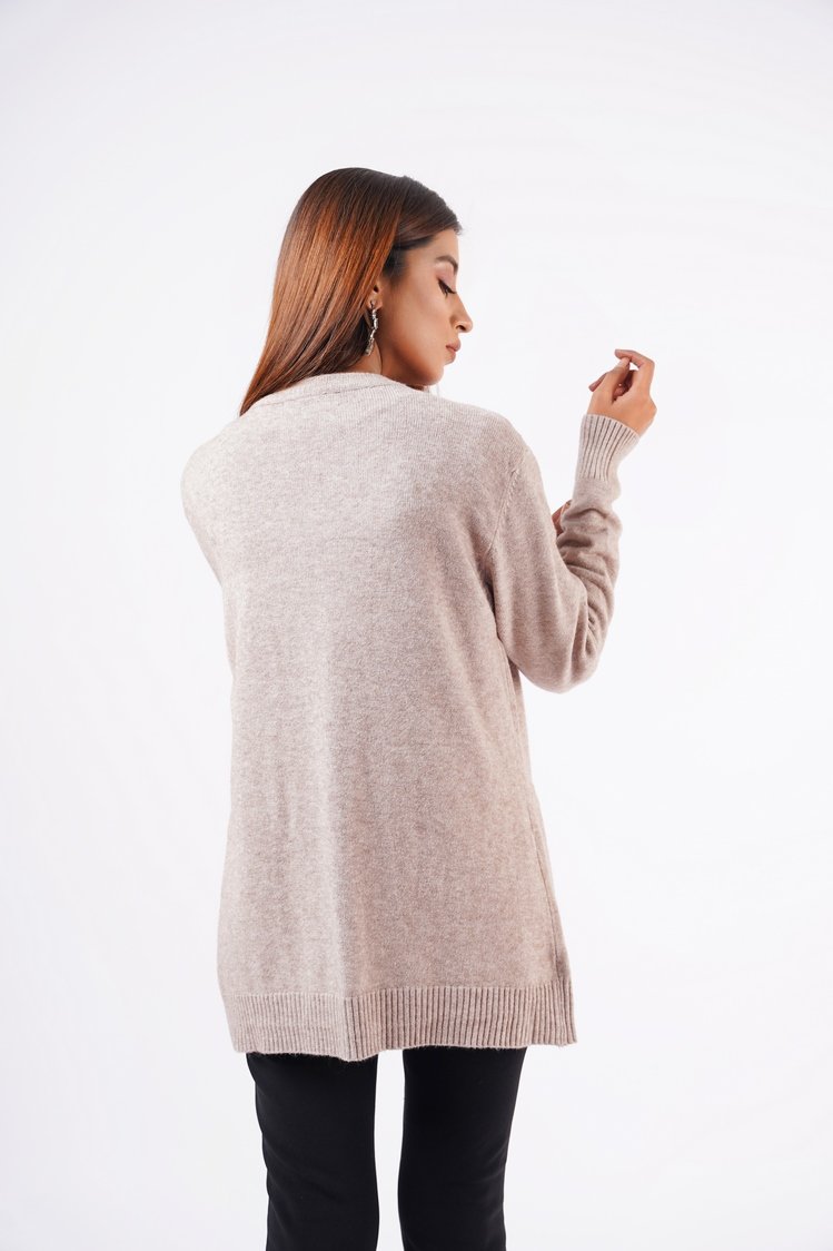 Round Neck Cardigan Sweater