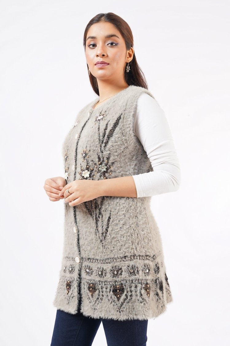 Round Neck Cardigan Sweater