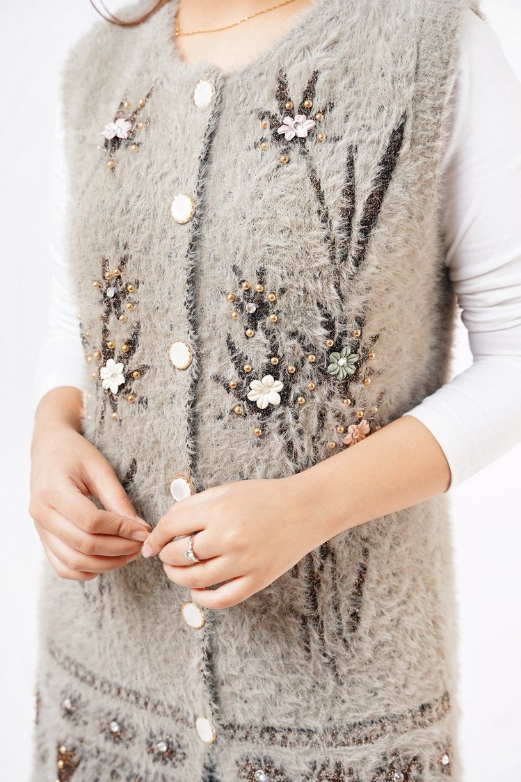 Round Neck Cardigan Sweater