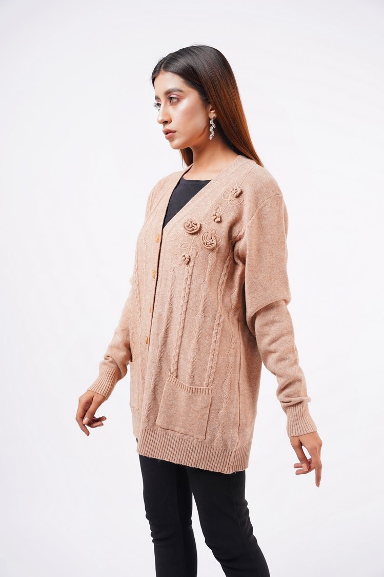 V-Neck Cardigan Sweater