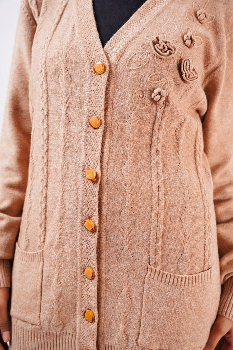 V-Neck Cardigan Sweater