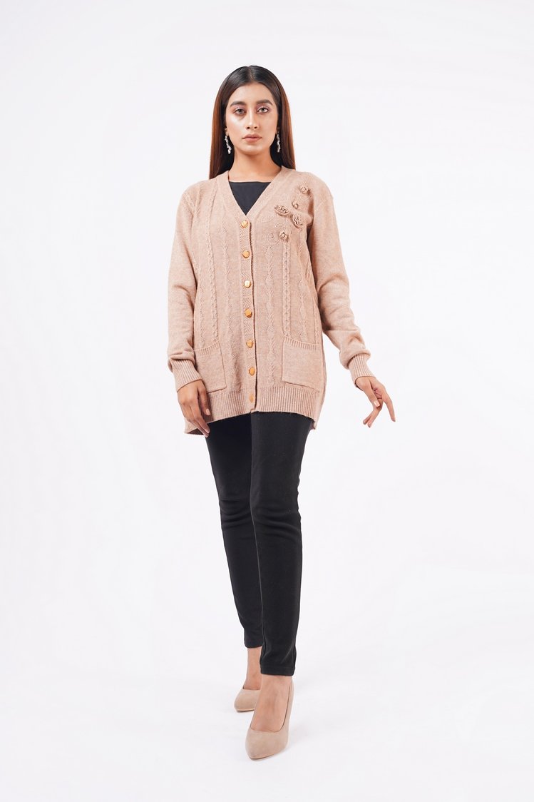 V-Neck Cardigan Sweater