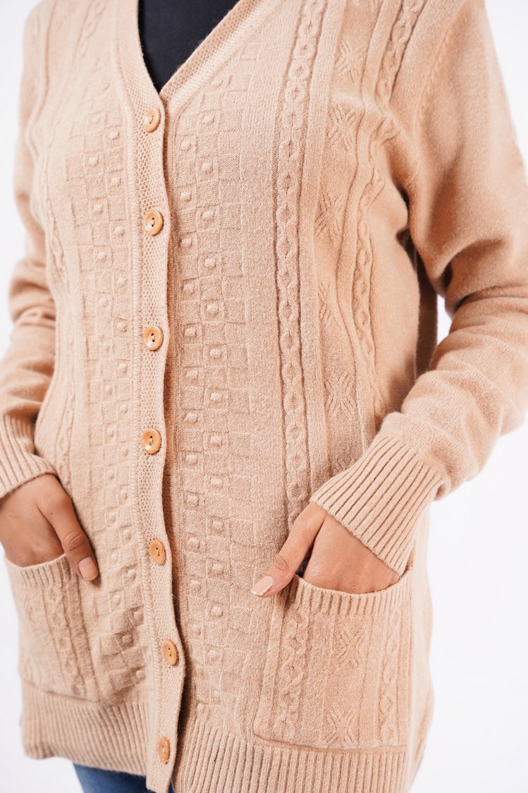 V-Neck Cardigan Sweater