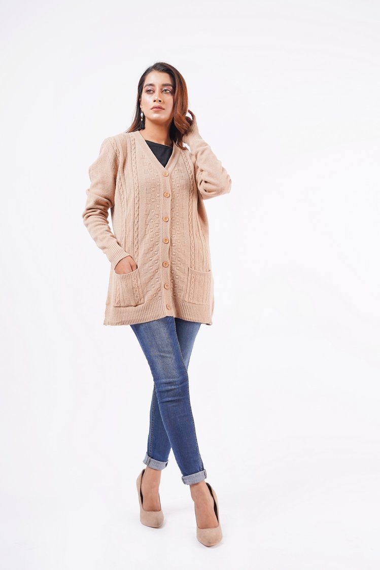 V-Neck Cardigan Sweater