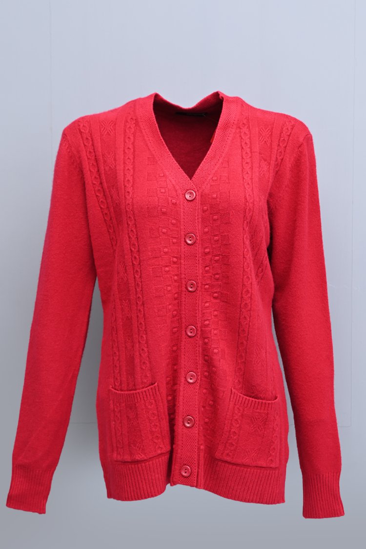 V-Neck Cardigan Sweater