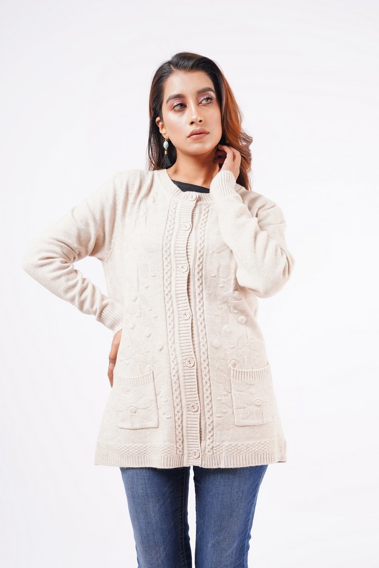 Round Neck Cardigan Sweater