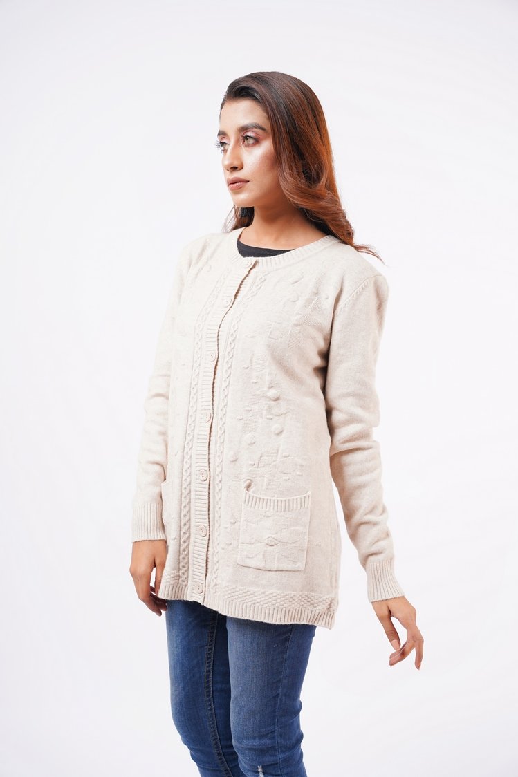 Round Neck Cardigan Sweater