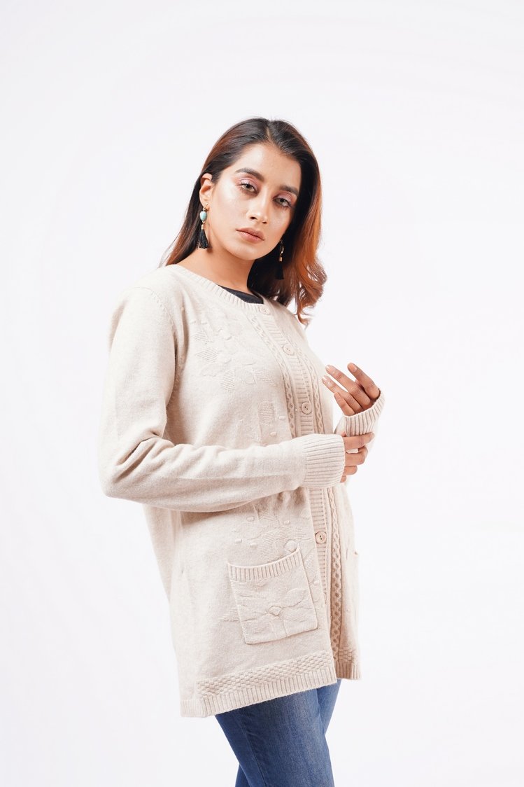 Round Neck Cardigan Sweater