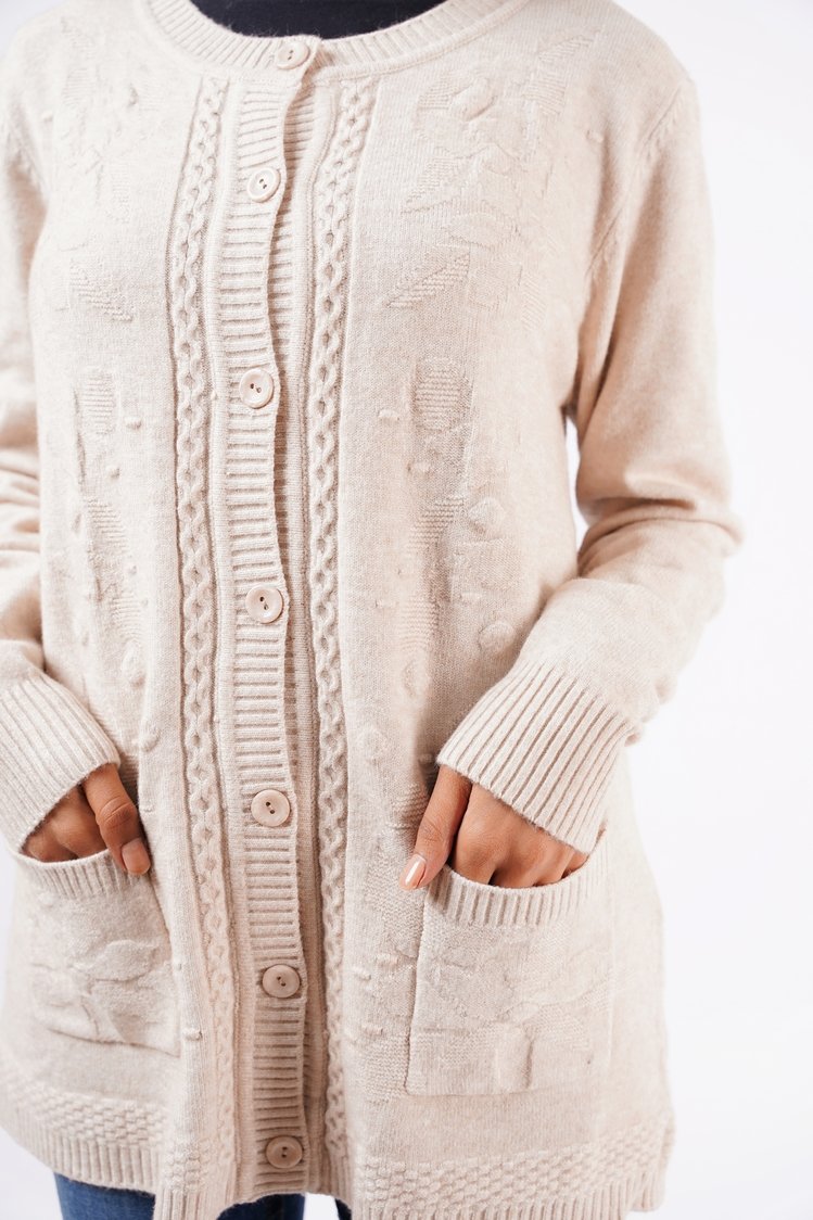 Round Neck Cardigan Sweater