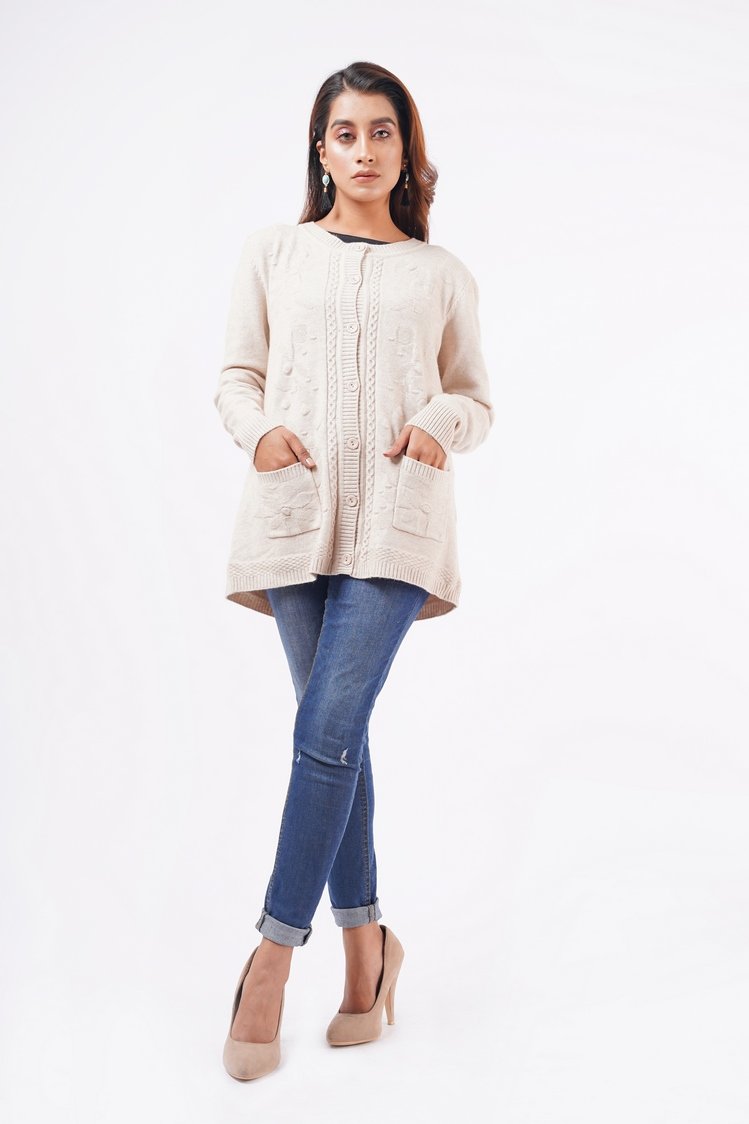 Round Neck Cardigan Sweater