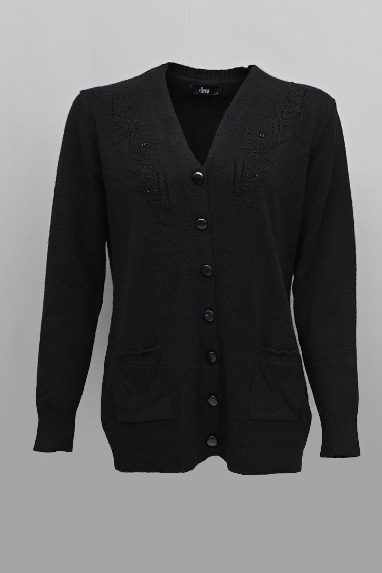 V-Neck Cardigan Sweater