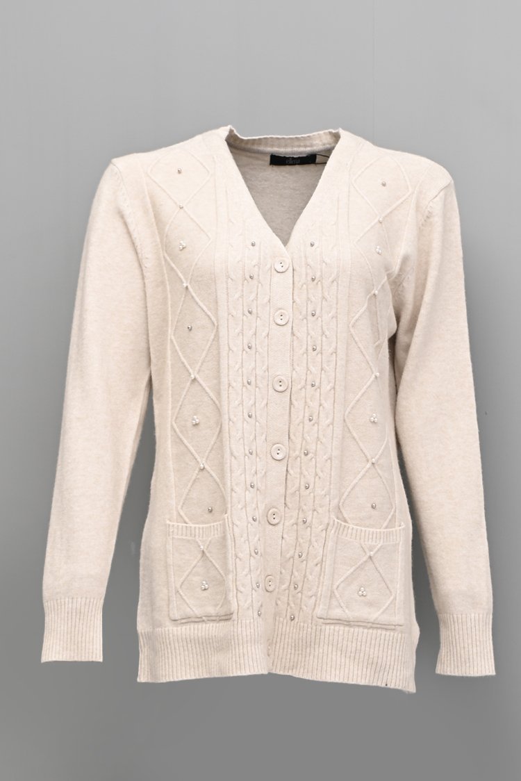 V-Neck Cardigan Sweater