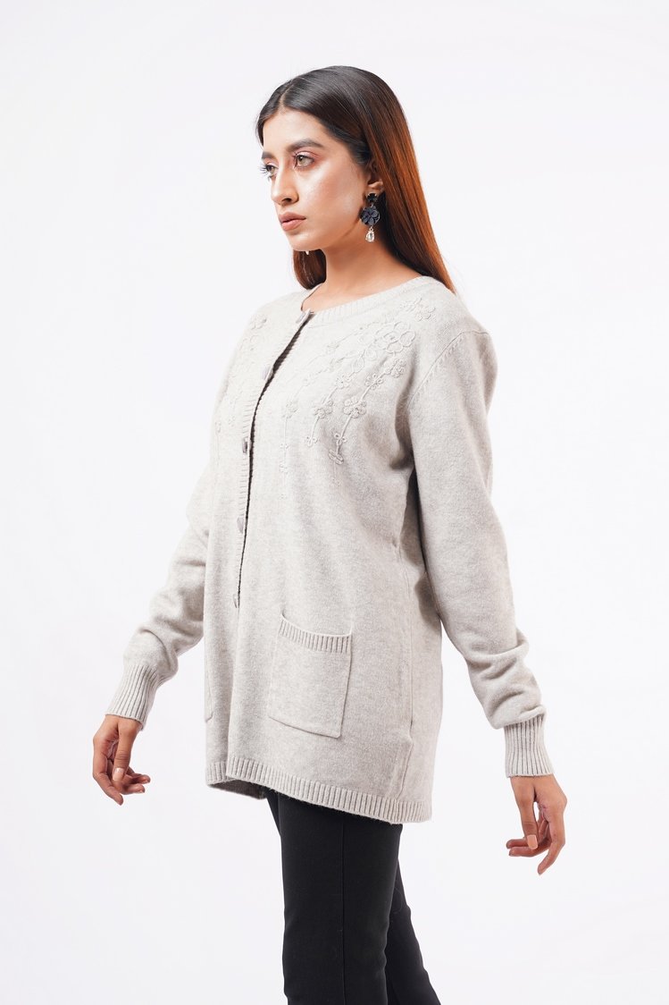 Round Neck Cardigan Sweater