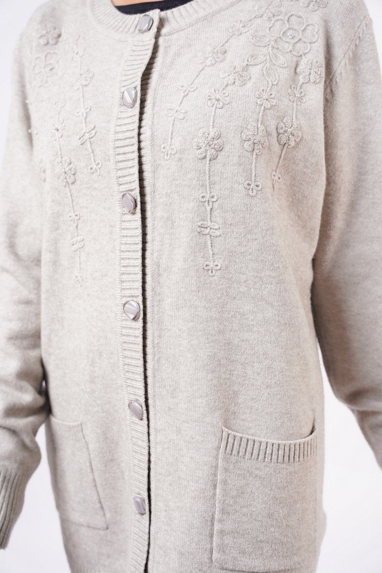 Round Neck Cardigan Sweater