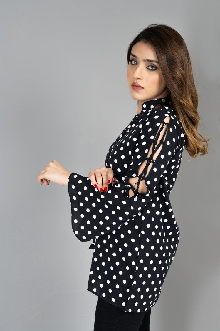 Big Polka Dots Printed Top