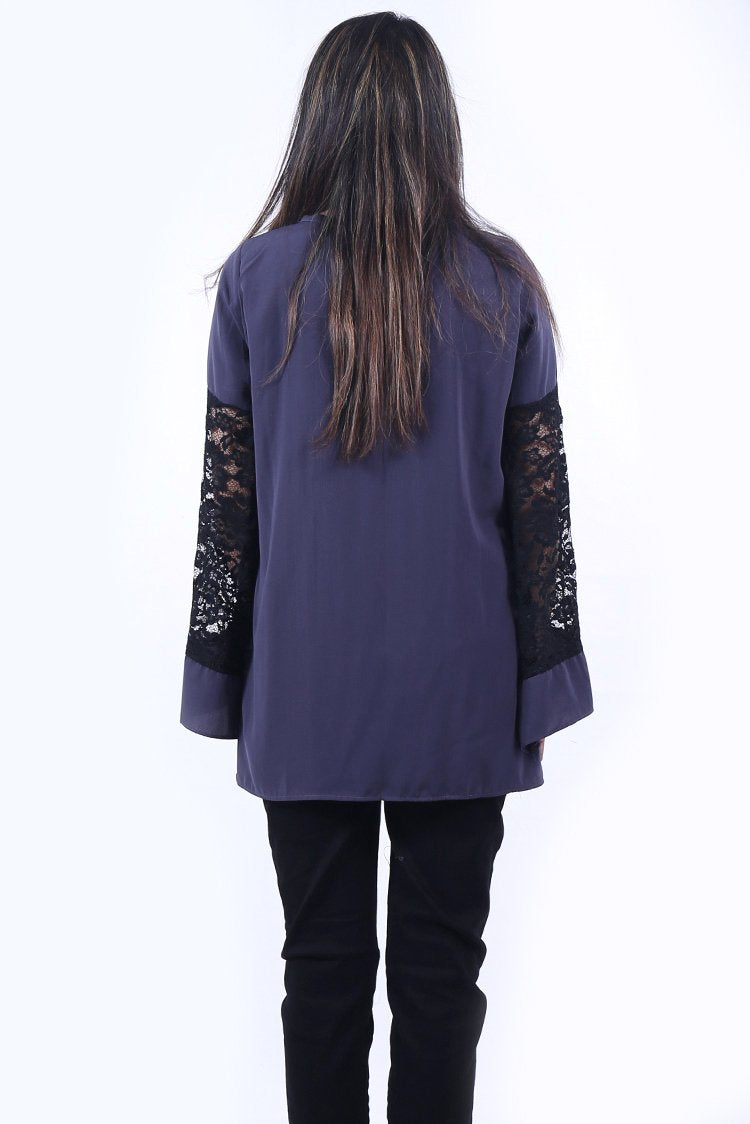 Goergette Lace Sleeve Top