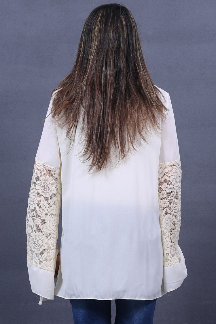 Goergette Lace Sleeve Top