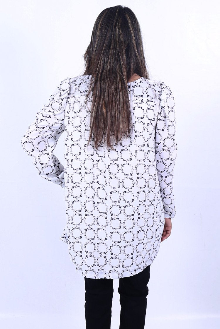 Flower Printed Goergette Top