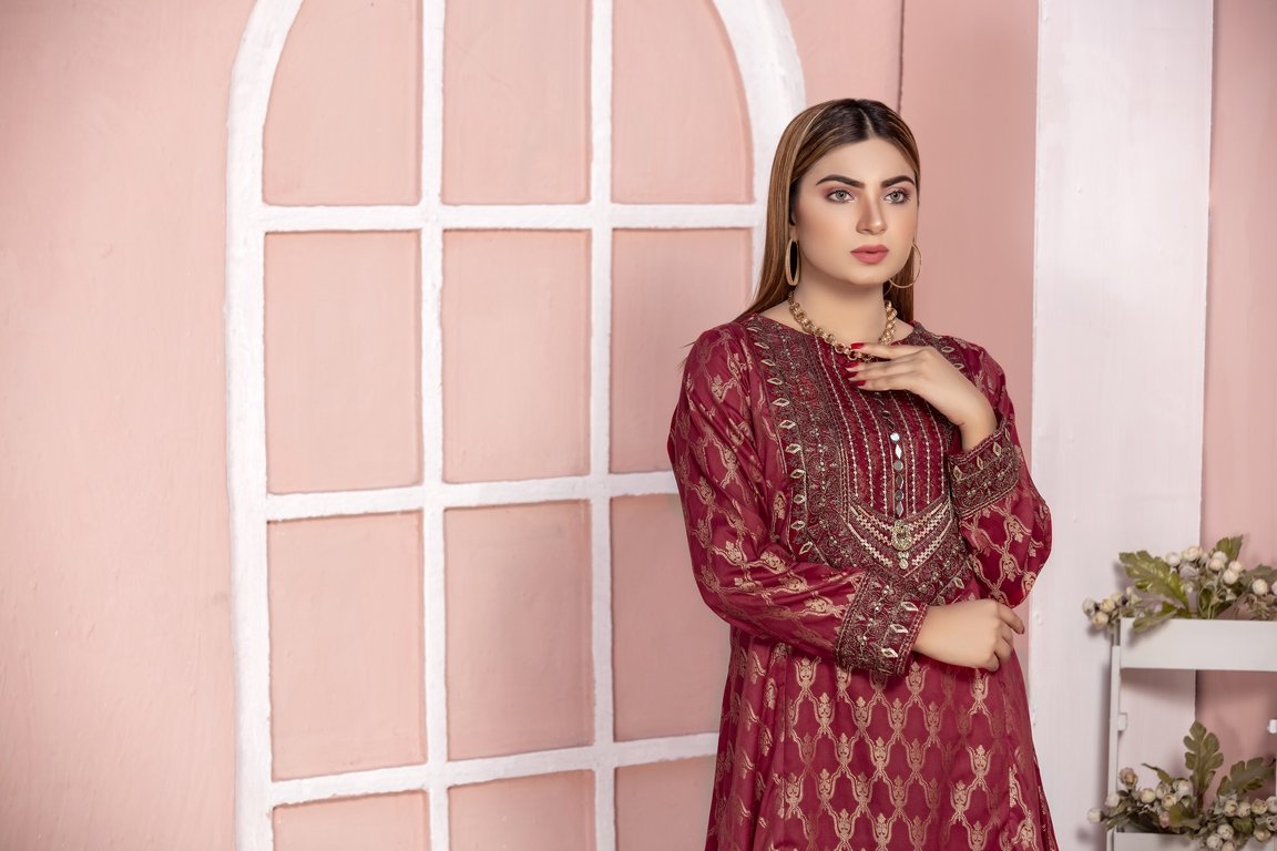 1-PC Stitched Jacquard Kurti