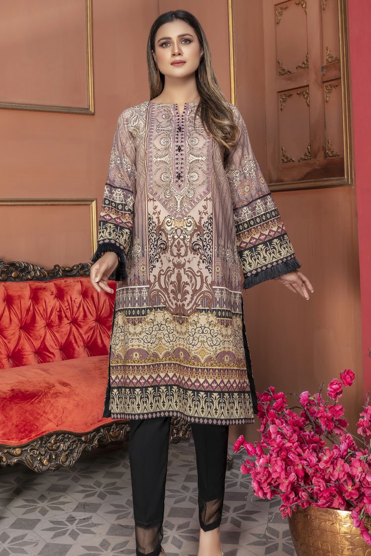 1-PC Stitched Lawn Kurti