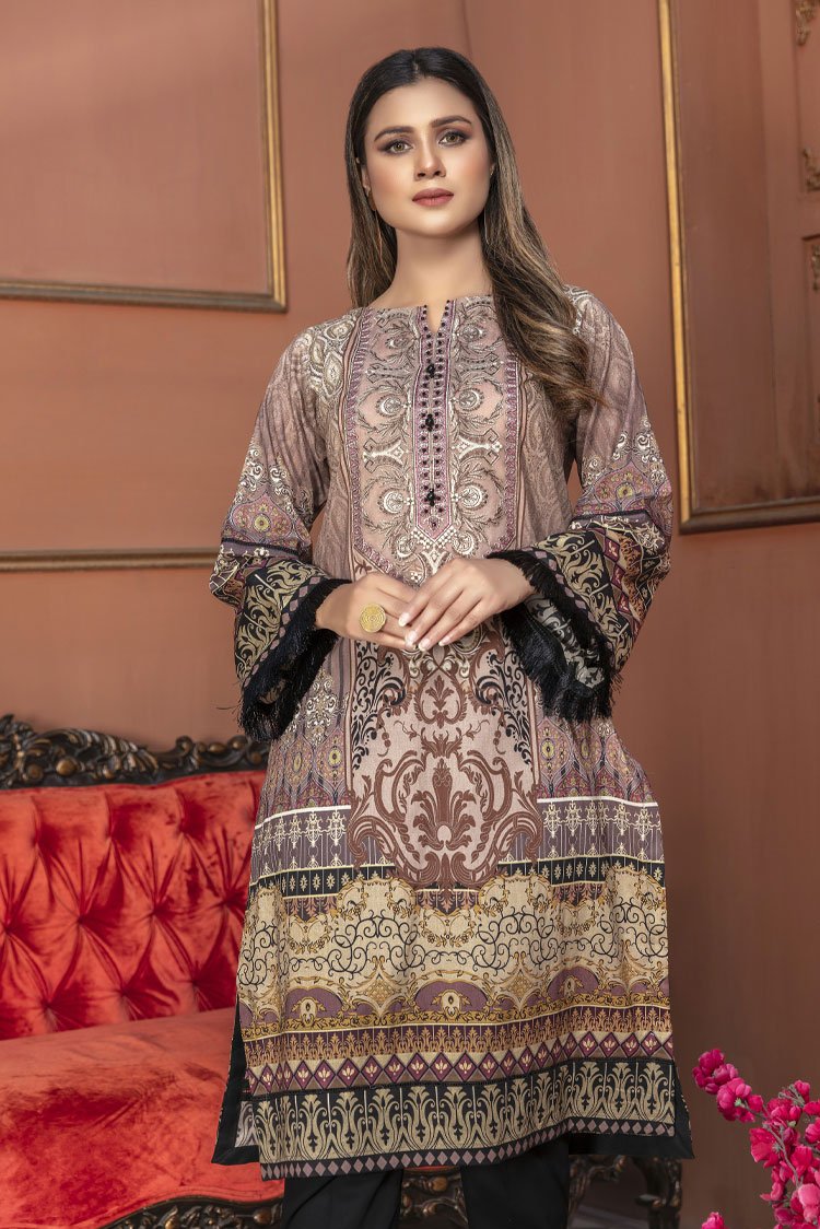 1-PC Stitched Lawn Kurti