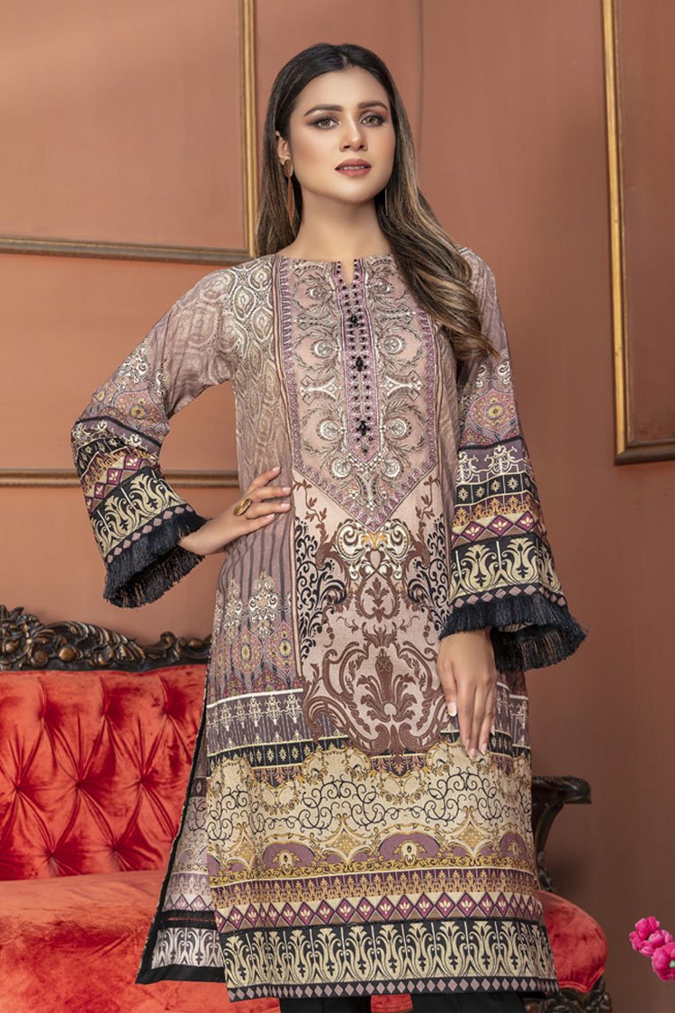 1-PC Stitched Lawn Kurti