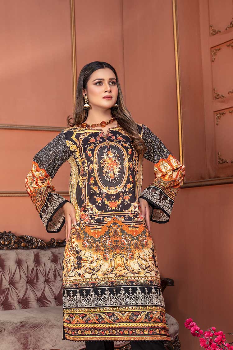 1-PC Stitched Lawn Kurti