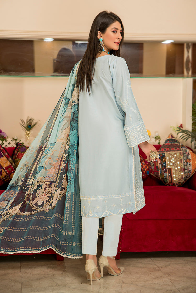 3-PC Stitched Lawn Suit