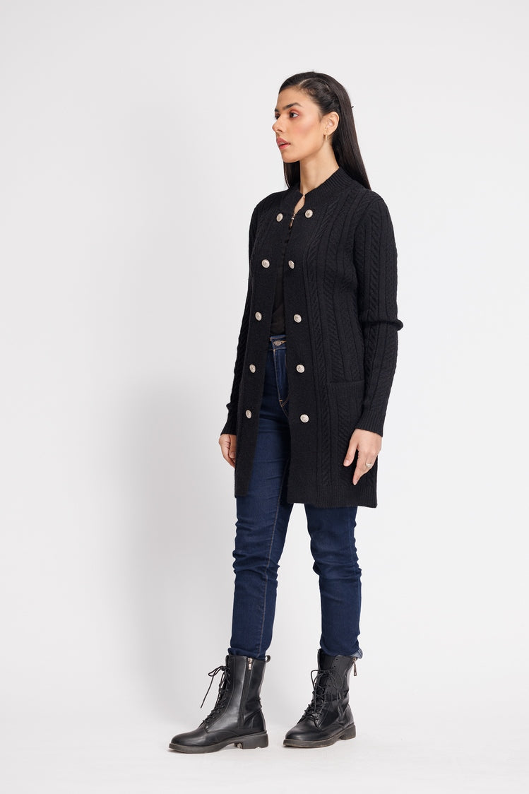 Round Neck Cardigan Sweater