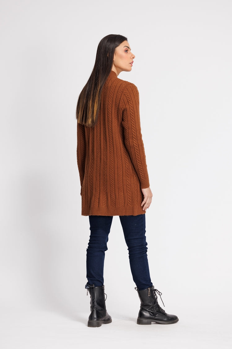 Round Neck Cardigan Sweater