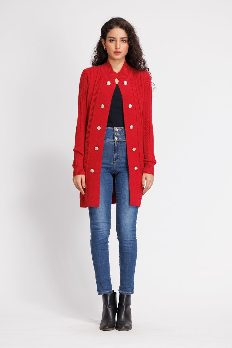 Shop Round Neck Cardigan Sweater Online Now