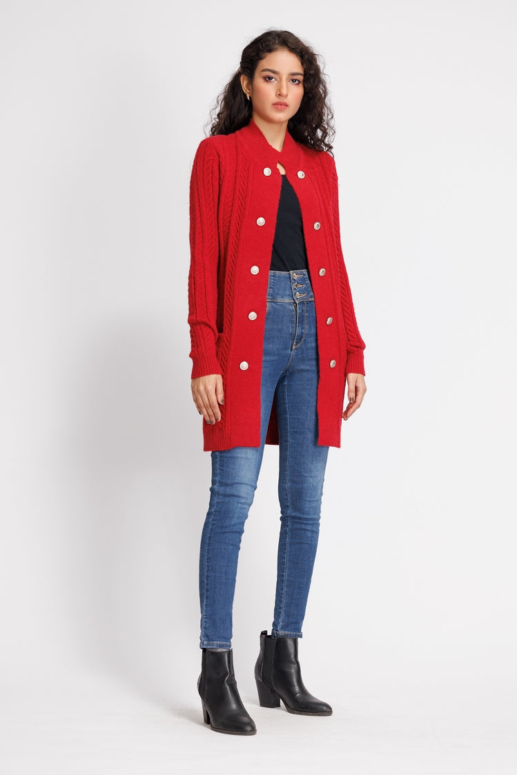 Shop Round Neck Cardigan Sweater Online Now